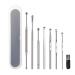 8 Pcs Ear Pick Earwax Removal Kit Ear Cleaner Tool Set for Humans Kids Adults Stainless Steel Ear Curette Digger & Tweezers & Spiral Spring Ear Spoon Set with Cleaning Brush and Storage Box