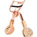Eyelash Curler Professional Makeup Tool for Eyelashes 1PC Portable Round Handle Eyelash Curler Golden Color (Rose Gold Plated)