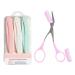 3pcs Eyebrow Razor Foldable Facial Shaver with Trimming Scissors Peeling Dermaplaning Tool for Women Men