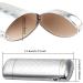 2 Pcs Aluminum Lattice Glasses Case for Small Frame - Silver - Buy Online on GoSupps.com