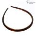 Parcelona Set of 2 Thin French Tortoise Shell Brown and Black Hair Headbands with Inner Teeth Nibs - Buy Online on GoSupps.com