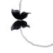 Oralgo's stylish black butterfly necklace with pendant fashion jewelry imitation pearls and pearls necklace suitable for every occasion imitation pearls mesh butterflies rhinestones