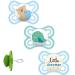 MAM Perfect Silicone Pacifier 0-6 Boy Mix // Set of 3 // incl. 3 sterilized transport boxes