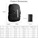 LAMA 2 Pack Waterproof Backpack Rain Cover - Reflective Rucksack Protector for Outdoor Activities | Black Medium - Buy Online on GoSupps.com