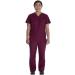 Vital Threads Men and Women Scrubs Set V-Neck Top & Drawstring Pant VT526C X-Large Wine