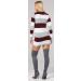 Zeta Ville Maternity Stripes Knit Jumper Dress Tunic Top V-Neck - Crimson 12-14 - Buy Online on GoSupps.com
