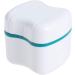 MILISTEN Denture Case with Sieve - Green Storage Box for Teeth & Rinsing Basket | Durable Travel Denture Cup with Lid - Buy Online on GoSupps.com
