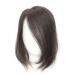 Human Hair Crown Topper Wig 14" Right Part for Women with Thinning Hair Light Brown