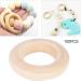 100PCS Natural Wooden Baby Teether Rings | Unfinished Wooden Circles for DIY Craft Accessories - 25MM - Buy Online on GoSupps.com