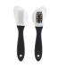 2Pcs 4-Sided Suede Brush Multifunctional Nubuck Brush Shoes Nylon Bristle Brush Nubuck Brass Brush for Leather Boots