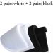 4 Pairs Set-in Shoulder Pads for Women Men Blazer Suit Coat Jacket - Sewing Foam Sponge Enhancers (2 Black + 2 White) - Buy Online on GoSupps.com