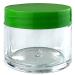 Beauticom 12 Pack 1 oz Acrylic Round Clear Jars with Flat Top Lids for Creams Lotions Makeup & More - Green - Buy Online on GoSupps.com