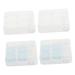 HOMSFOU 4pcs Colored Contact Lenses Contact Lens Case Invisible Makeup Mirror Case ABS Travel