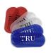 TRU BARBER HAIR GRIPPERS 3 COLORS BUNDLE PACK 6 PCS for Men and Women - Salon and Barber Hair Clips for Styling Hair holder Grips (Red/White/Blue)