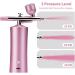 tibiu Airbrush Kit with Compressor 20-30PSI Airbrush with 0.3mm Nozzle for Painting Tattoo Nail Art Model Coloring Easy to Use Pink - Buy Online on GoSupps.com