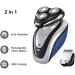 Buy Men's Electric Shavers - Waterproof 2 in 1 Dry Wet Rotary Razor - USB Rechargeable Travel Shaver for Dad & Husband - Buy Online on GoSupps.com
