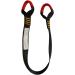 Fusion Climb LS-14-GL-GL-BK24 2ft Fall Safety Zipline Lanyard with Gear Loops - 23kN, Black - Buy Online on GoSupps.com