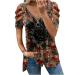 ZVAVZ Woman Summer T-Shirts Sexy Off Shoulder Tops Short Sleeves V Neck Tee Trendy Chain Blouse Colorful Print Tunic Black