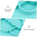 Green Silicone Kids Dinner Plate - Toddler Divided Plate for Supplementary Food - Grip Dish 23x18.3x3cm - Buy Online on GoSupps.com