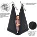 Aerial Yoga Hammock Set 5M x 2.8M | 5.5 Yards Silk Swing with 2000 Ibs Load - Blue | Includes Daisy Chain & Pose Guide | Aerial Pilates Equipment - Buy Online on GoSupps.com