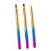 FRCOLOR 1 Set of 3 Colour Pens Set Gel Nails Kit Gel Kit for Nails para u as Popular Brush for Nail Polish Nail Polish Brush Pen Manicure Pen Tool Gradient Drawing Pen Stick Set