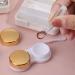 Portable Square Contact Lens Etui - Travel Accessories in Rose Gold | Monochrome Containers for Glasses - Buy Online on GoSupps.com