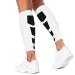 Gemx Calf Compression Sleeve Men & Women (1 Pair) Footless Calf Sleeves for Shin Splints Support Breathable Neoprene Fabric Shin Sleeves for Calf Support Ideal For Running Cycling & Hiking XL (Calf Power) White