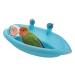 Bonaweite Bird Bath Box, Multi-Function Caged Parrot Bathing Tub, Parakeet Birdcage Accessory Supplies Bathroom for Small Canary Budgerigar Cockatiel Lovebird Budgies Mirror