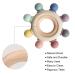 BPA Free Baby Teething Toy - Silicone Rudder with Wooden Ring - Soothes Teething Pain - Shower Gift for Boys and Girls - 8 Directions in Gray - Buy Online on GoSupps.com
