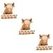 SEWACC 30 Pcs Highland Beads Animal Beads Silicone Beads Cartoon Light Brown Baby Silica Gel Toy
