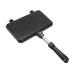 OUNONA Sandwich Pan Waffle Maker Flip Skillet Pan Steak Cake Baking Pans Sandwich Press Grill Comales para Tortillas Induction Frying Pan Flat Aluminum Egg Electric Frying Pan