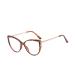 SERONI Metal Temples Tr90 Cat Eye Frame Blue Light Blocking Glasses for Women Men Anti UV Ray Computer Reading Glasses Leopard 54 Millimeters