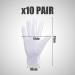 10 Pairs of Large Pure Cotton White Gloves Cotton Gloves for Treating Hand Eczema Overnight Gloves Moisturizing and Repairing Gloves Suitable for Dry Hands - Buy Online on GoSupps.com