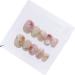 Pink short style wearing nail smudge dye detachable fake nails(M)