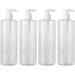 Buy Lioobo 4 Pack 500ml Pump Bottles - Refillable Shampoo Lotion & Body Wash Dispensers for Home & Travel - Buy Online on GoSupps.com