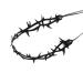 Oralgos Goth velvet collar black thorn necklace for women girls Halloween witch role-playing game adjustable chain jewelry black flannel