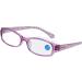 Stylish Women's Anti-Blue Light Reading Glasses | Korean Resin Farsighted Glasses - Gray Frame 4.00 - Buy Online on GoSupps.com