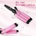 Flintronic 3-Barrel Curling Iron - 25mm Wave Hair Styling Tool Fast Heating Includes 5 Hairpins - Perfect for All Hair Types - Buy Online on GoSupps.com