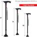 Multi-Function Intelligent Elderly Crutches Walking Cane Stick with LED Light Smart Radio Alarm for Seniors Interesting B - Buy Online on GoSupps.com