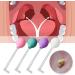 Tonsil Stone Remove Tool Tonsil Stone Cupping Tool Manual Style Cleaner Removal Mouth Cleaning Oral Care Mouth Cleaner Manual Tonsil Stone Remover Tonsil Stone Removal Vacuum Kit (4PCS)