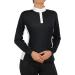 Women's Long Sleeve Black Equestrian Horse Riding Shirt with Pockets - Size Medium - Buy Online on GoSupps.com
