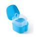 Denture Bath Case with Strainer Tray - Orthodontic Retainer Cleaner for Top & Bottom Dentures, Mouth Guard, Invisalign - Buy Online on GoSupps.com