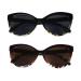Hyyiyun 2 Pairs Bifocal Reading Sunglasses for Women Cateye Designer Ladies Fashion UV Protection Sun Readers 1 Brown Tortoise /1 Black&yellow 3.0 x