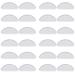 Jitnga 12 pairs glue brile nose pads d shape stick on non -slip soft silicone self -adhesive nose pads glasses pad for glasses and sunglasses 19 mm (transparent)