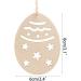 Anditoy 30 PCS Easter Wooden Hanging Ornaments | Unfinished Wood Slices Eggs | DIY Easter Crafts for Kids | Easter Decorations & Party Supplies - Buy Online on GoSupps.com