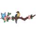 Wall Mounted Coat Racks Wall-Mounted Coat Rack Clothes Bedroom Shoe Cabinet Living Room Hook Creative Bird Wall Hanging Coat Rack Wall Mounted(A) (B)