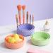 3 in-1 Makeup Brush Cleaner - Silicone Cleaning Mat & Portable Tool (Orange) | Best Brush Cleaning Solution for Home & Travel - Buy Online on GoSupps.com