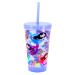 GILANO 16oz Kids Tumbler Water Drinking Bottle with LED Light Up - BPA Free  Straw Lid Cup  Reusable  Lightweight  Spill-Proof Water Bottle with Cute Design for Girls & Boys (Mermaid) 16oz Mermaid