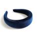 UCUNJIA Round Velvet Headband 1.8cm Thick Crown Headband Women Hair Headband(Blue)