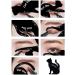 WOO LANDO Cat Eyeliner Template for Precise Eyeliner Set of 2 Cat Shapes for Eyeliner Smokey Eyes and Cat Eyes Reusable Flexible and Ideal for Beginner Makeup - Buy Online on GoSupps.com